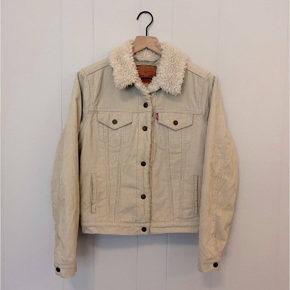 Creamy corduroy shearling jacket, Levi’s, medium